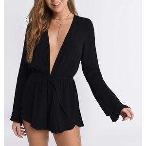 Tobi bell sleeve black romper